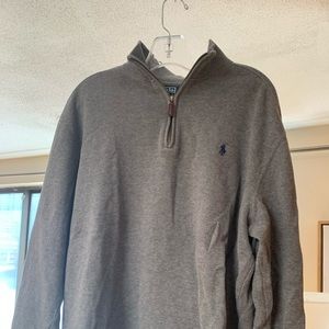 Ralph Lauren quarter zip grey Large